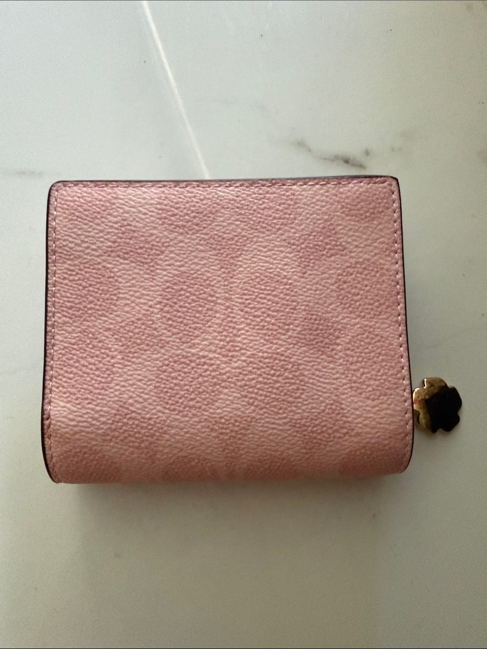 COACH Powder Pink Snap Wallet Signature Canvas - Picture 2 of 10